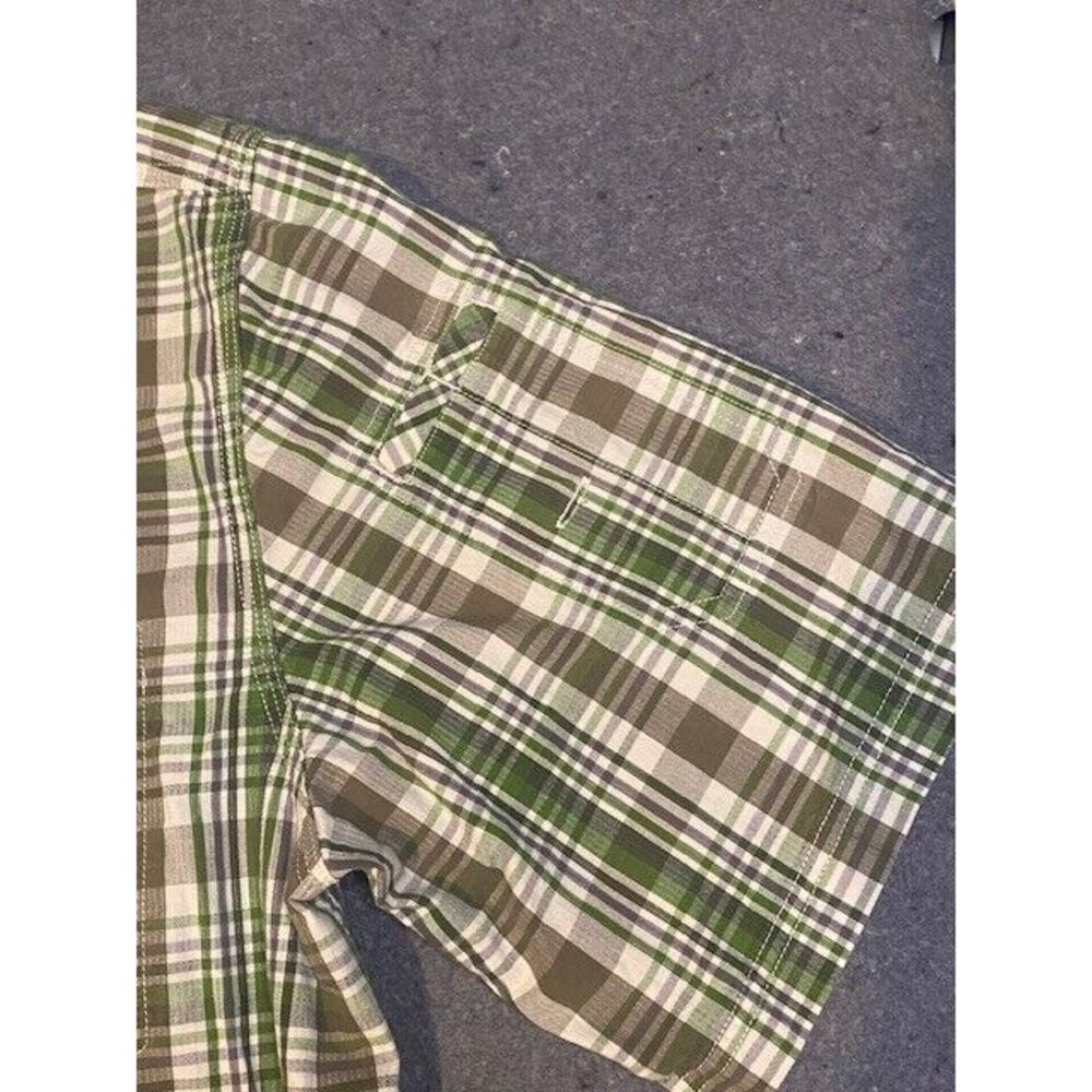CARHARTT LARGE short sleeve Button Down PLAID shirt COTTON relaxed fit - Picture 2 of 9